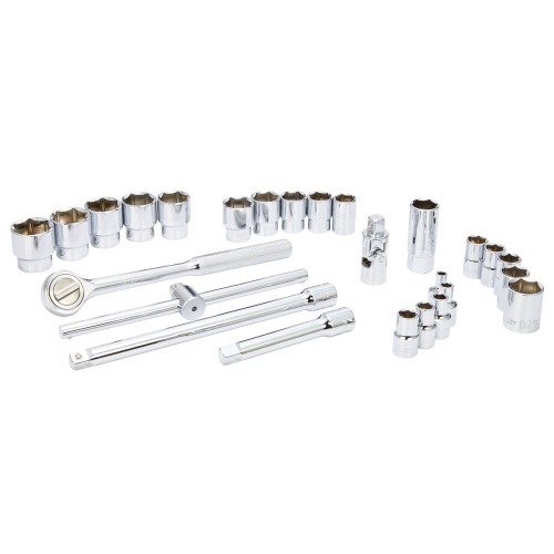 Jogo de soquete estriado 1/4