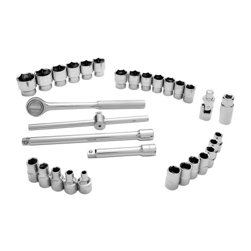 Jogo de soquete estriado 1/4