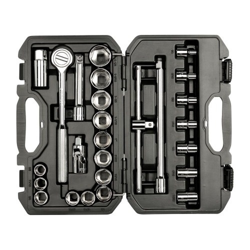 Jogo de soquete estriado 1/4