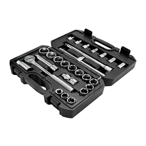 Jogo de soquete estriado 1/4