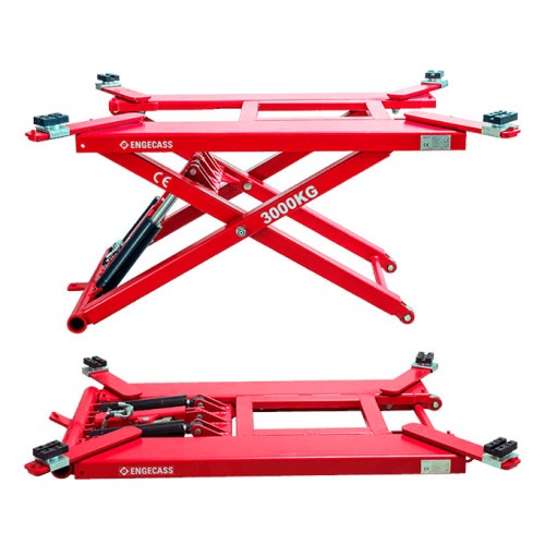 Elevador automotivo hidráulico pantográfico móvel 3T monofásico vermelho - EPM-3000 220V Elevador automotivo hidráulico pantográfico móvel 3T monofásico vermelho - EPM-3000 220V