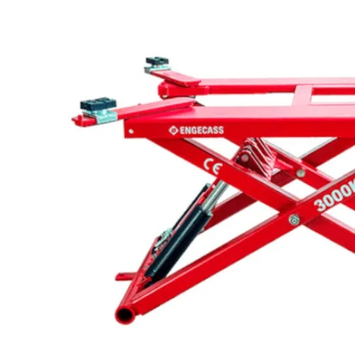 Elevador automotivo hidráulico pantográfico móvel 3T monofásico vermelho - EPM-3000  220V