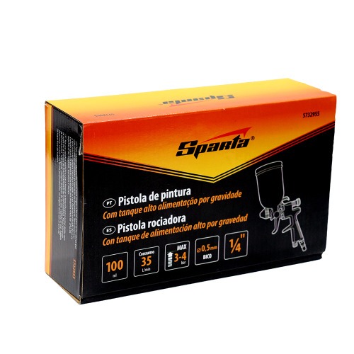 Pistola de pintura tipo gravidade 0,5 mm 100 ml - 5732955