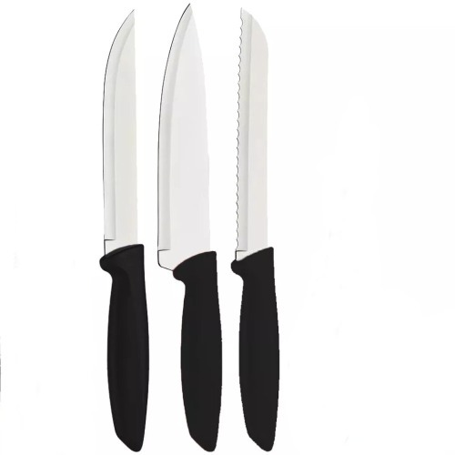 Jogo de facas com l�minas em a�o inox 8 pe�as - 7914355