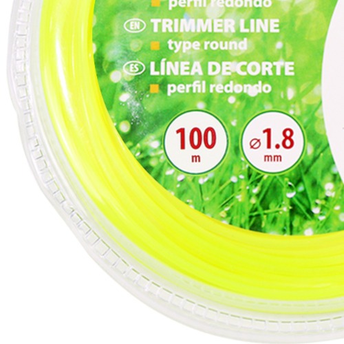 Fio de nylon redondo 1,8 mm x 100 metros para aparadores e roçadeiras - 9684655 Fio de nylon redondo 1,8 mm x 100 metros para aparadores e roçadeiras - 9684655