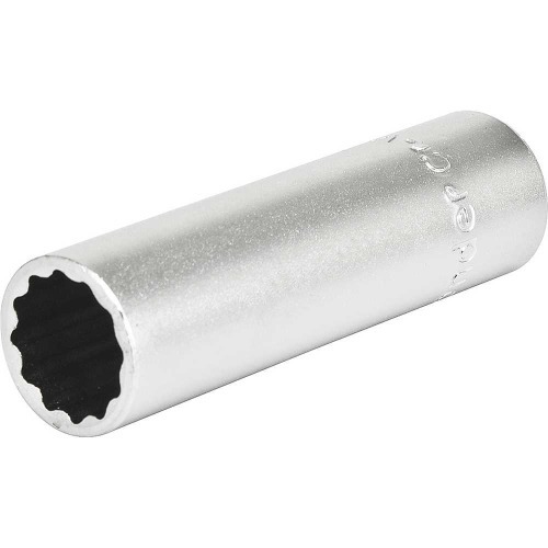 Soquete estriado longo 16 mm encaixe 1/2 Soquete estriado longo 16 mm encaixe 1/2