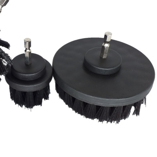 Jogo de escovas agressiva de limpeza para furadeira e parafusadeira com 03 pe�as
