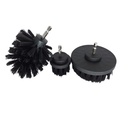 Jogo de escovas agressiva de limpeza para furadeira e parafusadeira com 03 pe�as