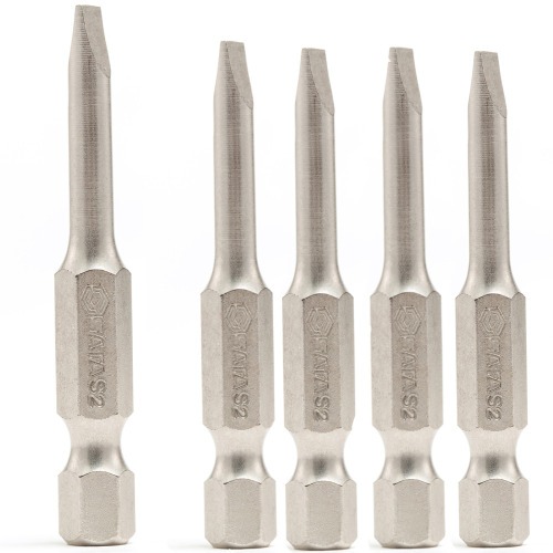 Jogo de bits fenda 3,0 x 50 mm encaixe 1/4