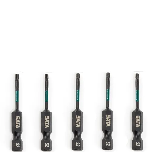 Jogo de bits de impacto hexalobular T10 x 50 mm encaixe 1/4