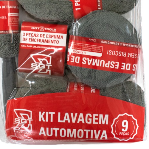 Kit de lavagem automotiva com 9 pe�as