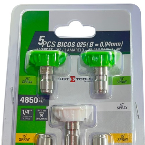 Jogo com 5 bicos 025 di�metro 0,94 mm