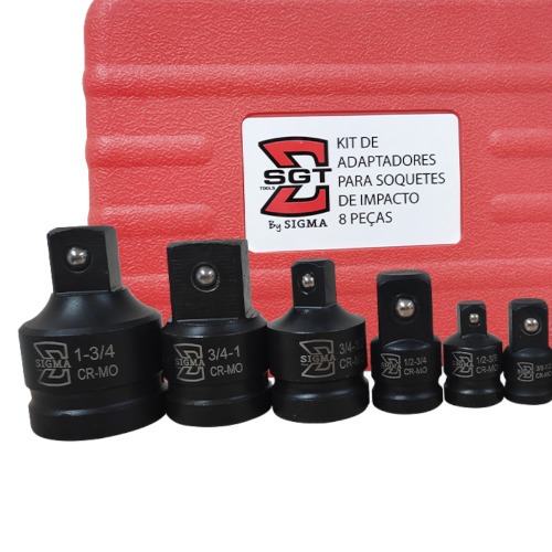 Kit de adaptadores para soquete de impacto com 8 pe�as