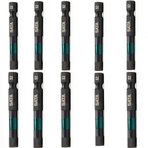 Jogo de bits de impacto hexagonal 6 x 50mm encaixe de 1/4