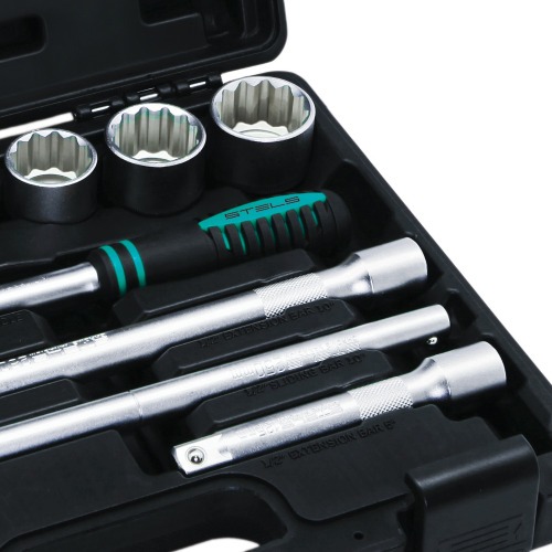 Jogo de Soquete estriado 10 à 32 mm encaixe 1/2 Jogo de Soquete estriado 10 à 32 mm encaixe 1/2