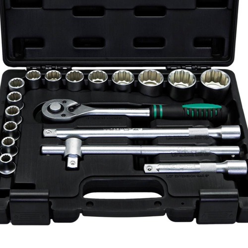 Jogo de Soquete estriado 10 à 32 mm encaixe 1/2 Jogo de Soquete estriado 10 à 32 mm encaixe 1/2