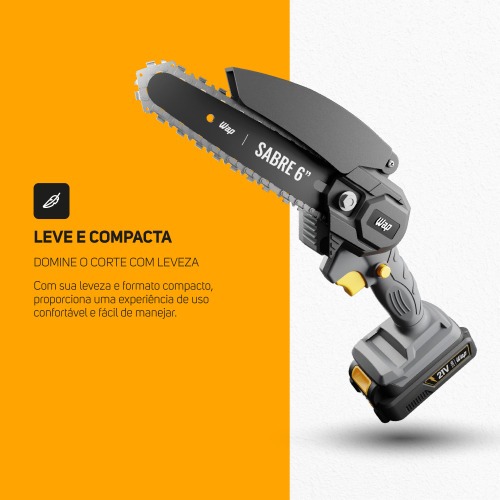 Motosserra a bateria 21V sabre de 6 Motosserra a bateria 21V sabre de 6