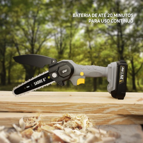 Motosserra a bateria 21V sabre de 6 Motosserra a bateria 21V sabre de 6