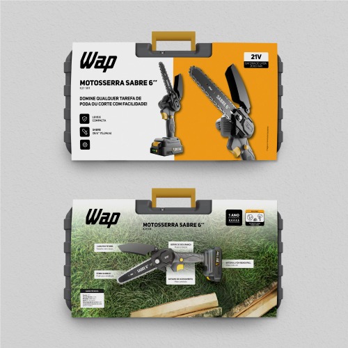 Motosserra a bateria 21V sabre de 6 Motosserra a bateria 21V sabre de 6