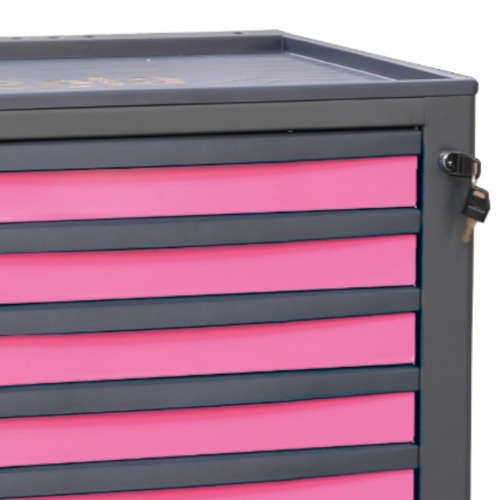 Carrinho para ferramentas com 7 gavetas Full Rosa - RSC24/7 Carrinho para ferramentas com 7 gavetas Full Rosa - RSC24/7