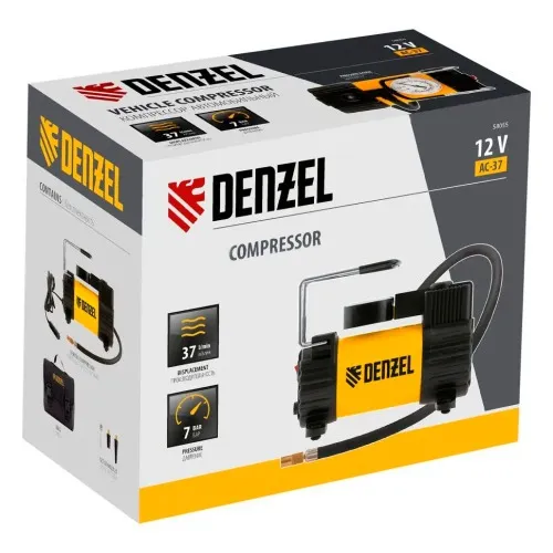 Compressor de ar automotivo portátil 12V 37L/min com bolsa - 5805555