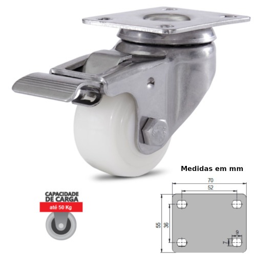 Rodzio giratrio com freio 2