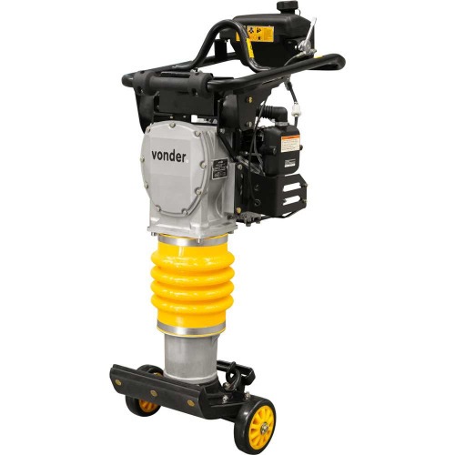 Compactador de solo tipo sapo a gasolina 330 x 285 mm 3,6 hp 4T com rodas