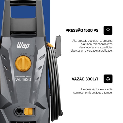 Lavadora de alta presso com Desentupidora 1.500 libras - WL 1820 Ultra  220V
