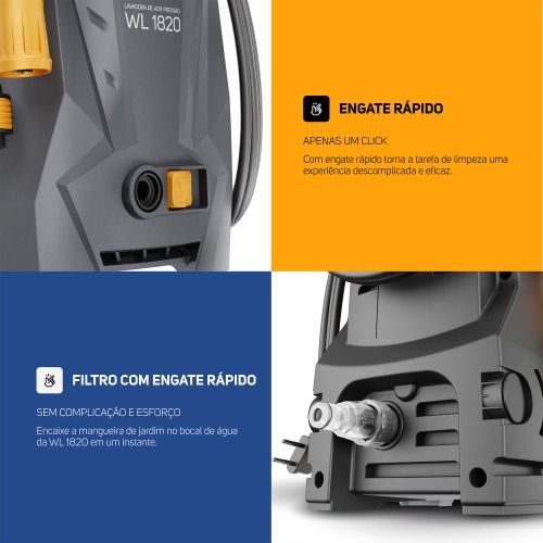 Lavadora de alta presso com Desentupidora 1.500 libras - WL 1820 Ultra  220V