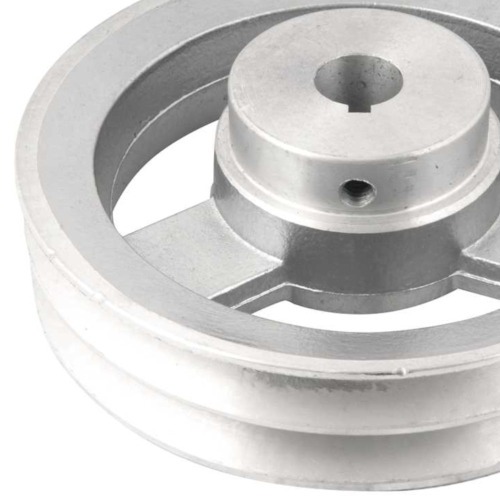 Polia de alum�nio 2 canais perfil A 150 mm com furo de 3/4