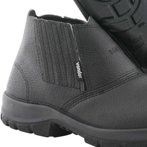 Botina em couro sinttico com elstico - BEV 0045