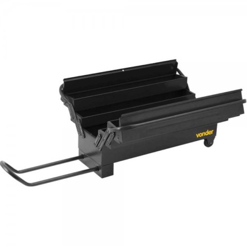 Caixa para ferramentas com roda 5 gavetas 60 x 19 x 20 cm