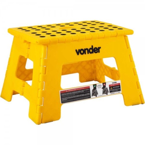 Banqueta plástica dobrável amarela altura 220 mm Banqueta plástica dobrável amarela altura 220 mm