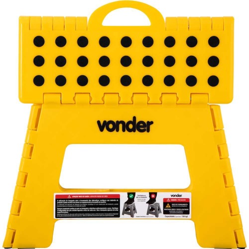 Banqueta plástica dobrável amarela altura 220 mm Banqueta plástica dobrável amarela altura 220 mm