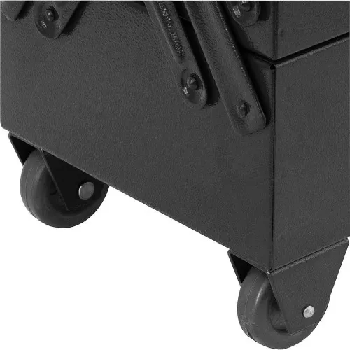 Caixa metálica para ferramentas com 7 gavetas 60,0 x 19,0 x 24,0 cm com roda
