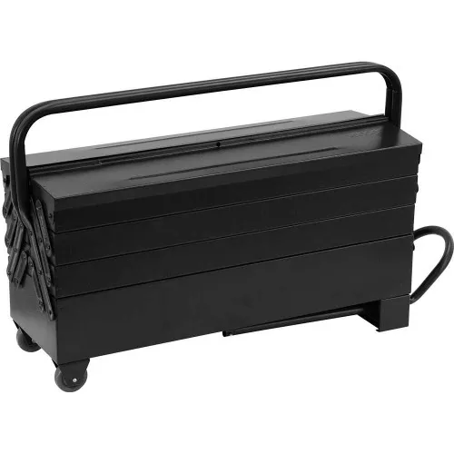 Caixa metálica para ferramentas com 7 gavetas 60,0 x 19,0 x 24,0 cm com roda