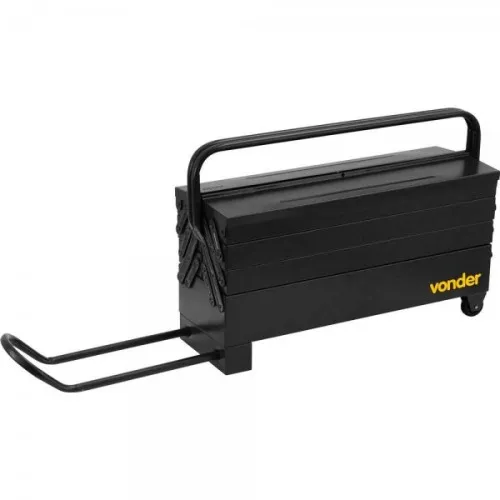 Caixa metálica para ferramentas com 7 gavetas 60,0 x 19,0 x 24,0 cm com roda