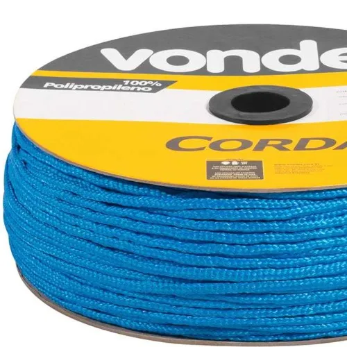 Corda multifilamento trançada 4 mm x 360 m azul em carretel