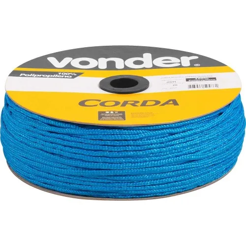 Corda multifilamento trançada 4 mm x 360 m azul em carretel