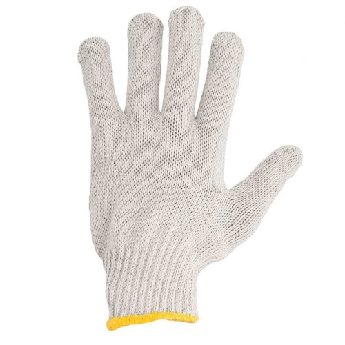 Luva de malha 3 fios branca pigmentada tamanho 10 - LMV 3