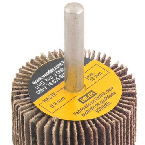 Roda de lixa 40 x 20 mm com haste gr�o 80