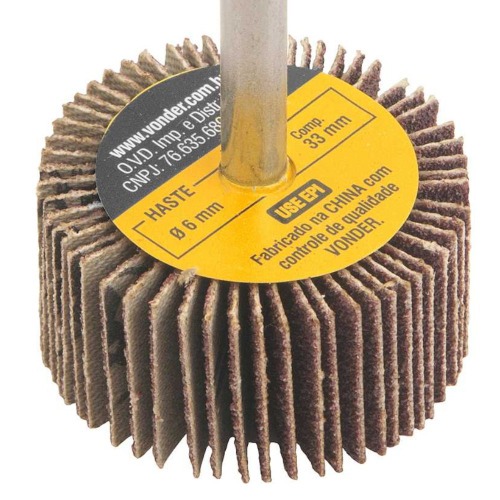 Roda de lixa 40 x 20 mm com haste gr�o 80