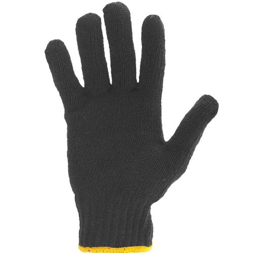 Luva de malha com 4 fios preta