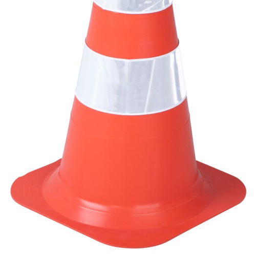 Cone de sinalizao com 50 cm flexvel 2 faixas