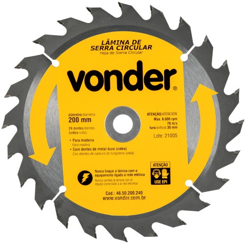 Disco de serra para madeira 200 x 30 mm 24 dentes