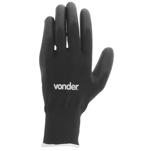 Luva de poliéster preta com poliuretano tamanho 8 - PPV 1008 Luva de poliéster preta com poliuretano tamanho 8 - PPV 1008