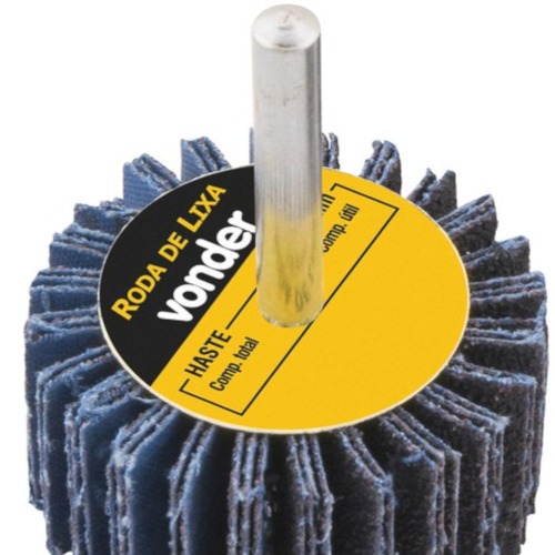 Roda de lixa 50 x 20 mm com haste grão 100 Roda de lixa 50 x 20 mm com haste grão 100