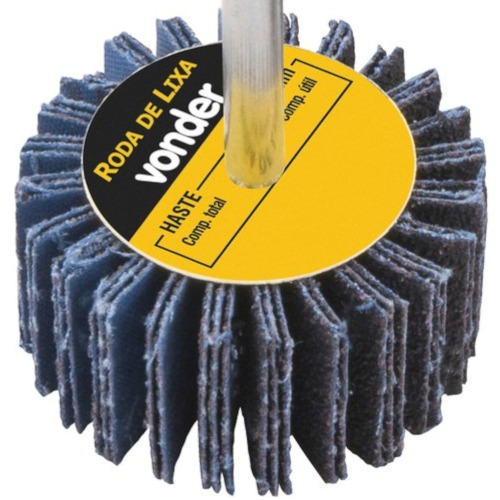 Roda de lixa 50 x 20 mm com haste grão 100 Roda de lixa 50 x 20 mm com haste grão 100
