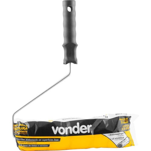 Rolo de l� para pintura antirrespingo 23 cm com suporte - VD 959