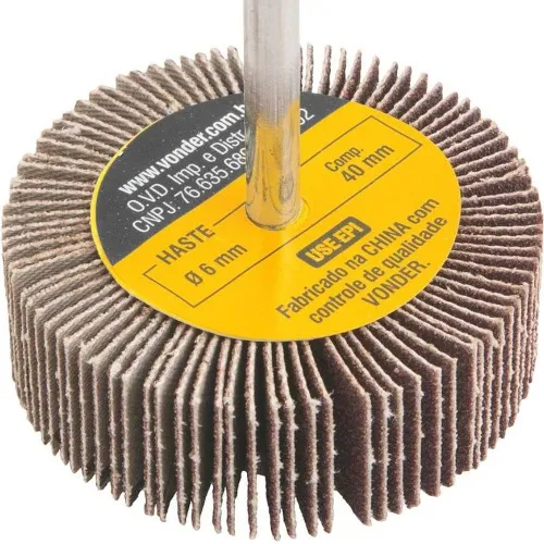 Roda de lixa 60 mm x 20 mm com haste grão 80
